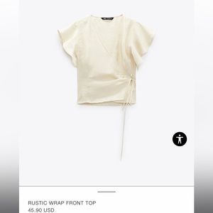 Zara rustic wrap top size Small